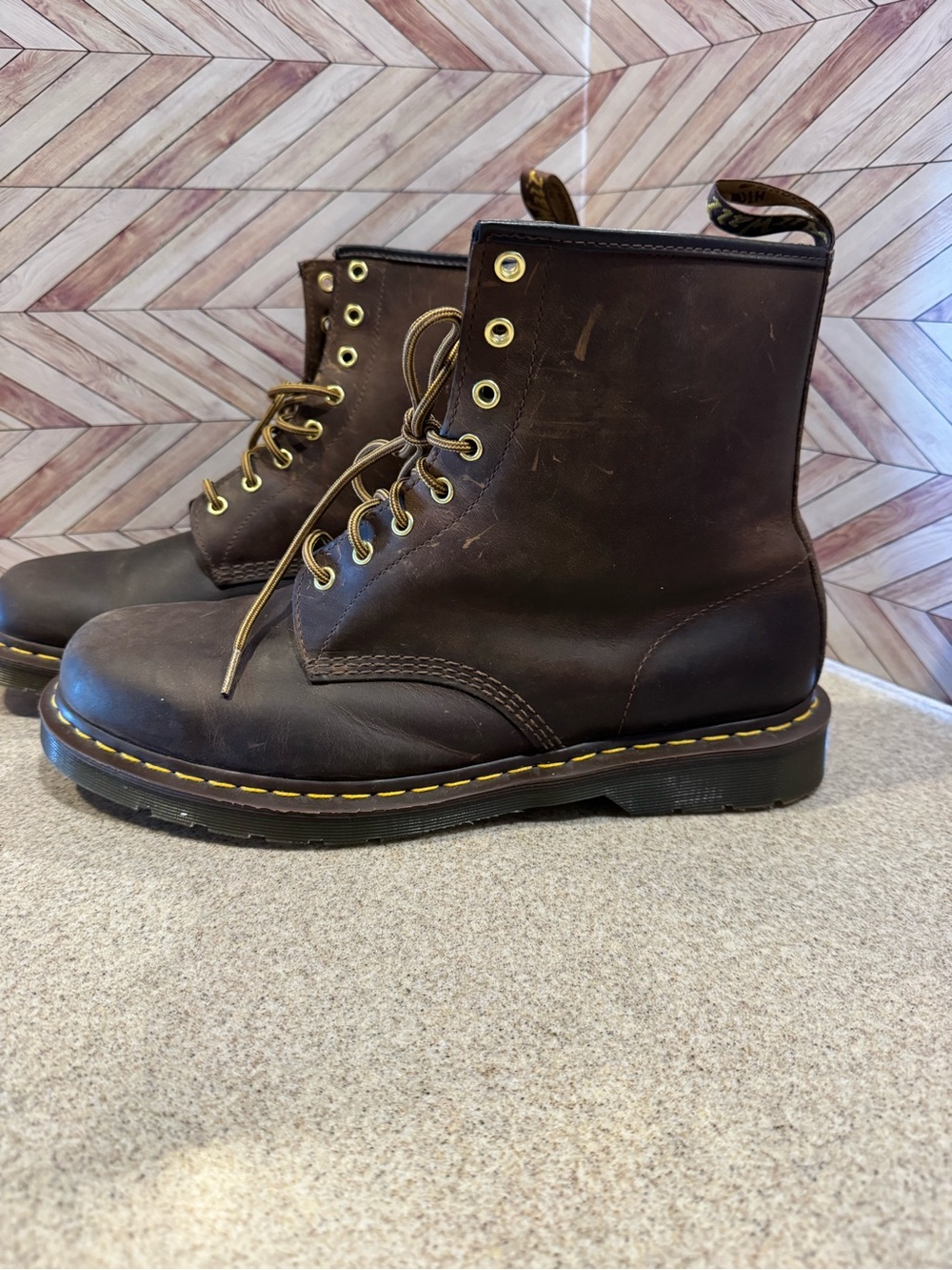 Never used size 15 Doc Marten 8 hole 11822 brown